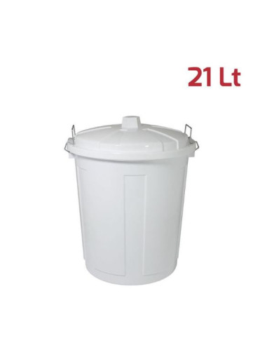 BIDONE C/COPERCHIO MAXI BIN 21LT BIANCO