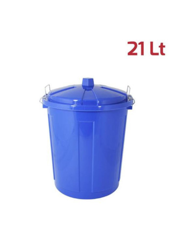 BIDONE C/COPERCHIO MAXI BIN 21LT BLU