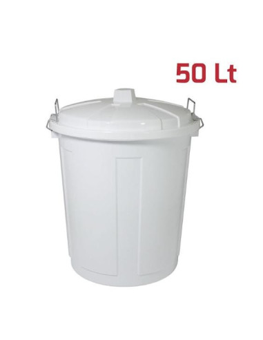 Bidone Big Bin 50 Lt Con Chiusure BIANCO