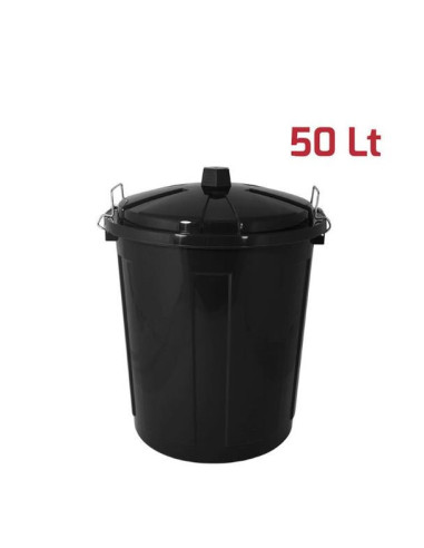 Bidone Big Bin 50 Lt Con Chiusure NERO