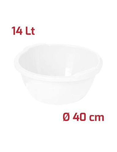 BACINELLA 40CM TONDA BIANCO