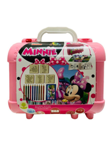 Set cancelleria valigetta ufficiale Disney Minnie con timbri bimbi 2653