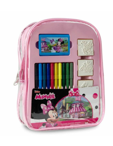 Set cancelleria zaino Disney Minnie Mouse ufficiale colori per bambini