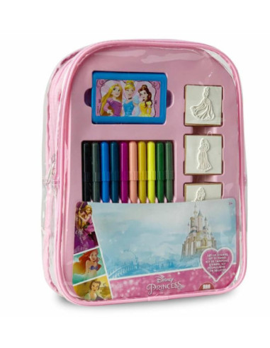 Set cancelleria zaino Disney Princess ufficiale colori per bambini