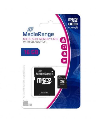 MEDIARANGE MICRO SD CARD 16GB CLASS 10