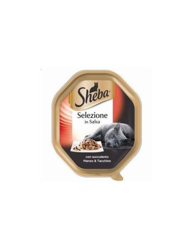 Sheba Selezione In Salsa Con Manzo E Tacchino Vaschetta 85g