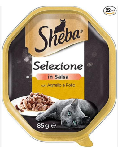 Sheba Selezione In Salsa Con Gustoso Agnello E Pollo 85gr