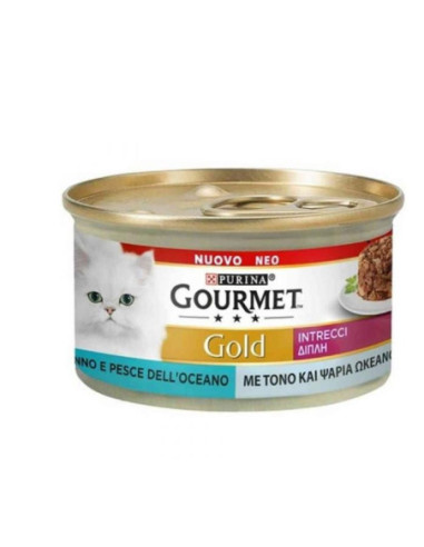 Gourmet Gold Gatto Intrecci Con Tonno E Pesce Dell'oceano Da 85 G