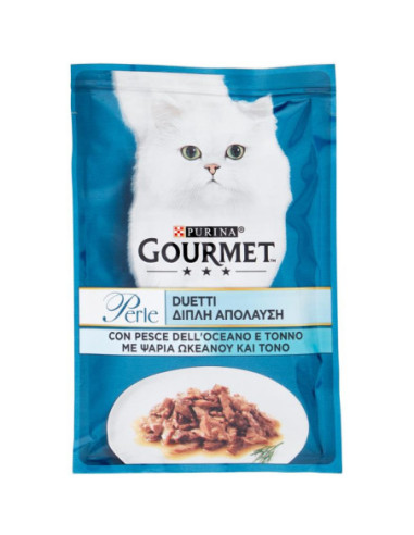 PURINA GOURMET Perle Duetti con Pesce dell'Oceano e Tonno 85 g