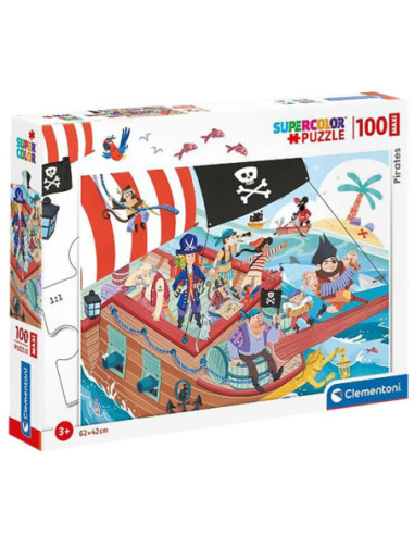 MAXI PUZZLE CLEMENTONI 100 TEM ΠΕΙΡΑΤΕΣ 40x27x4cm CLEMENTONI