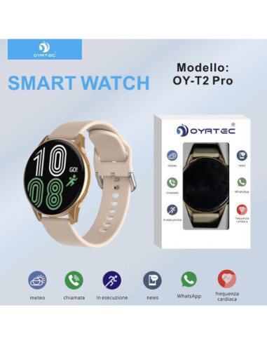 OY-T2pro WATCH AUDIO 玫瑰金色 可打电话可接微信和WHATS APP 信息