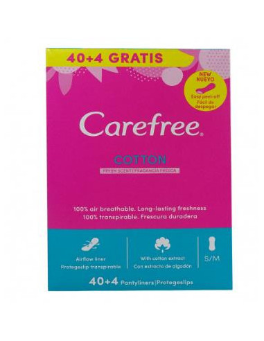 Carefree sanitary towels maxi 40 + 4 u. Cotton Fresh.