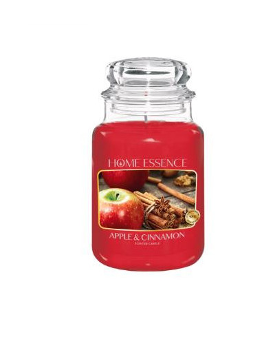 Provence Candle in Glass with Lid 510g, Apple + Cinnamon